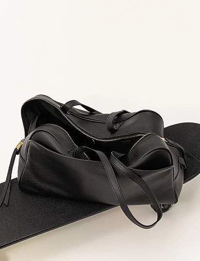 Женская сумка через плечо MIRATON кожаная черная - фото 8 - Miraton