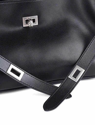 Жіноча сумка через плече MIRATON шкіряна чорна(0178-1) - фото 5 - Miraton