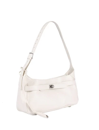 Женская сумка через плечо MIRATON кожаная белая - фото 2 - Miraton