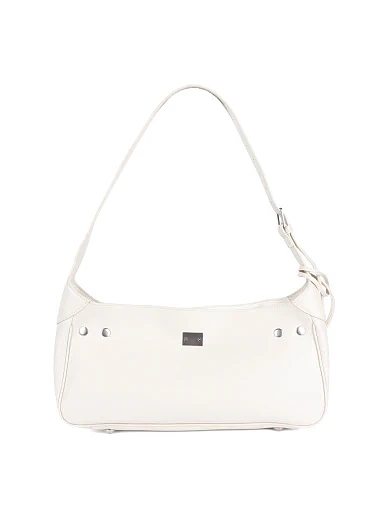 Женская сумка через плечо MIRATON кожаная белая - фото 3 - Miraton