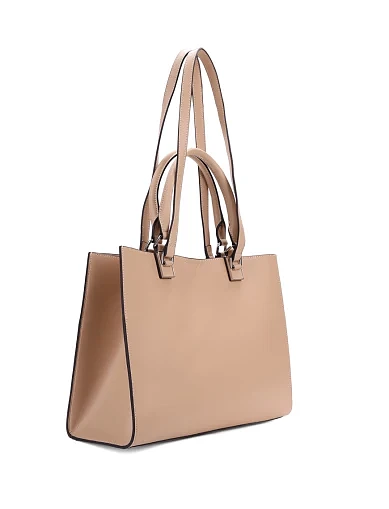 Женская сумка кожаная бежевая - фото 3 - Miraton