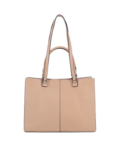 Женская сумка кожаная бежевая - фото 4 - Miraton