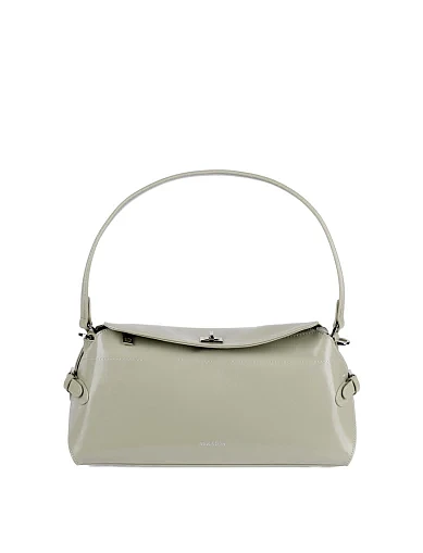 Женская сумка через плечо MIRATON кожаная серая - фото 1 - Miraton