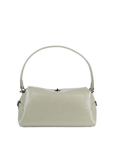 Женская сумка через плечо MIRATON кожаная серая - фото 3 - Miraton