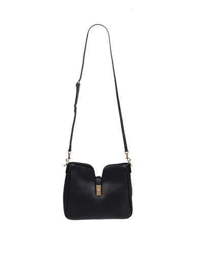 Жіноча сумка через плече шкіряна чорна(8953-1) - фото 4 - Miraton