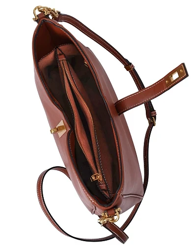 Жіноча сумка через плече шкіряна кемел(8953-2) - фото 5 - Miraton