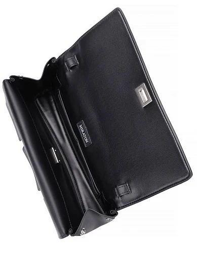 Женская сумка кросс-боди кожаная черная - фото 6 - Miraton