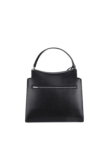 Женская сумка тоут кожаная черная - фото 4 - Miraton