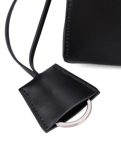 Женская сумка тоут кожаная черная - фото 6 - Miraton