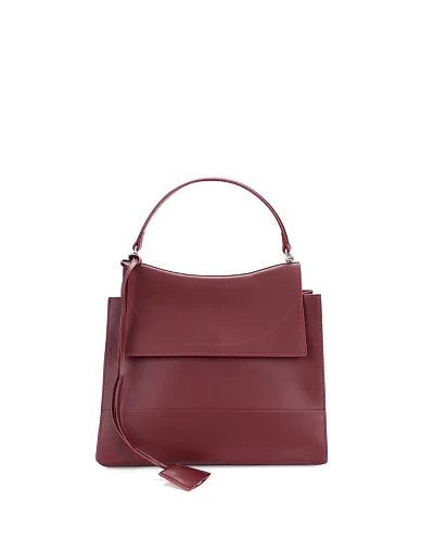 Женская сумка тоут кожаная бордовая - фото 1 - Miraton