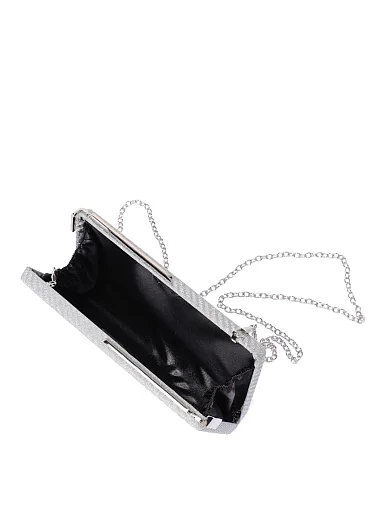 Женский клатч серебряный - фото 5 - Miraton