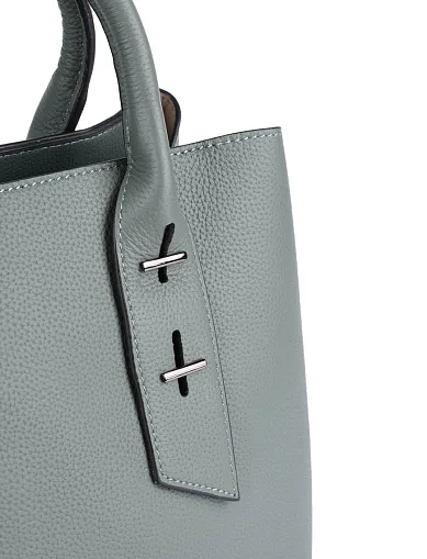 Женская сумка тоут MIRATON кожаная зеленая - фото 4 - Miraton