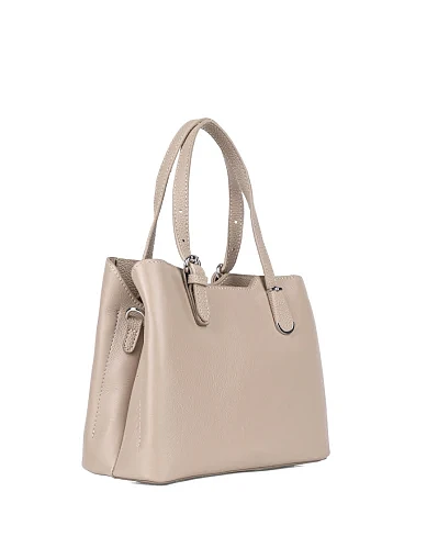 Женская сумка кожаная бежевая - фото 2 - Miraton