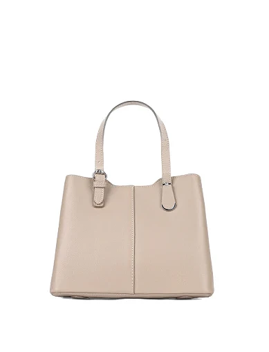 Женская сумка кожаная бежевая - фото 3 - Miraton