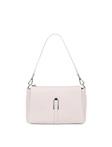 Жіноча сумка через плече шкіряна молочного кольору(83357-2) - фото 1 - Miraton