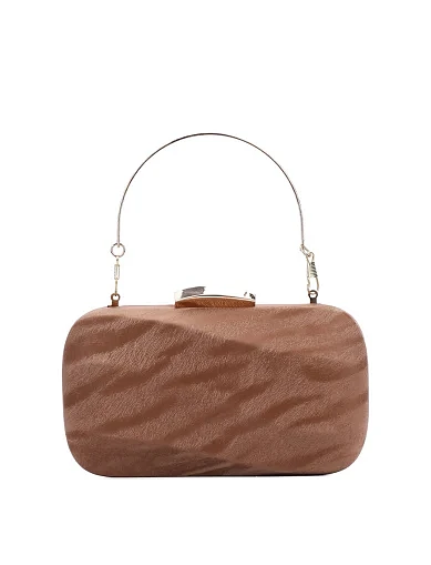 Жіночий клатч з екошкіри коричневий(1002-1) - фото 1 - Miraton