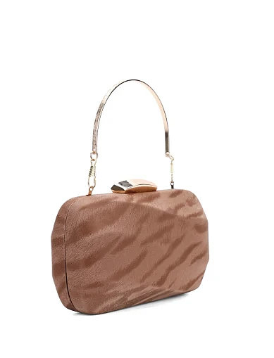 Жіночий клатч з екошкіри коричневий(1002-1) - фото 3 - Miraton