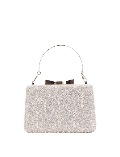 Жіночий клатч тканинний бежевий(202414-2) - фото 1 - Miraton