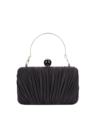 Жіночий клатч тканинний чорний(Y62312) - фото 1 - Miraton