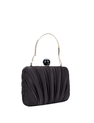 Жіночий клатч тканинний чорний(Y62312) - фото 2 - Miraton