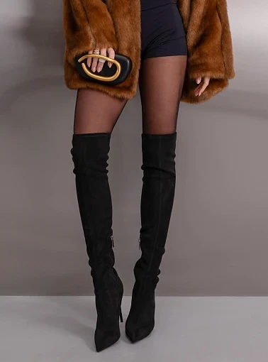 Жіночий клатч з екошкіри чорний(А1-1) - фото 2 - Miraton