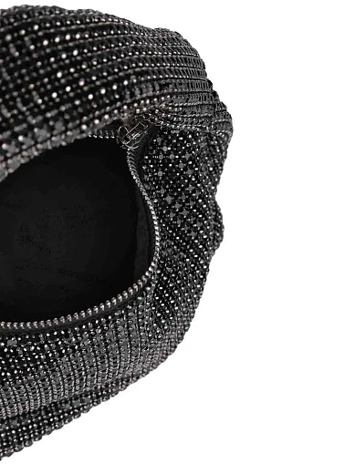 Женская сумка с камнями черная - фото 6 - Miraton