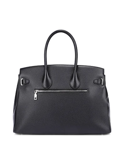 Женская сумка кожаная черная - фото 4 - Miraton