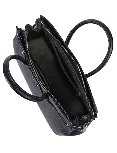 Женская сумка кожаная черная - фото 6 - Miraton