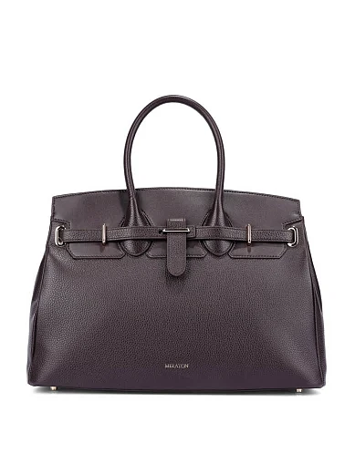 Женская сумка кожаная коричневая - фото 1 - Miraton