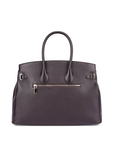 Женская сумка кожаная коричневая - фото 4 - Miraton