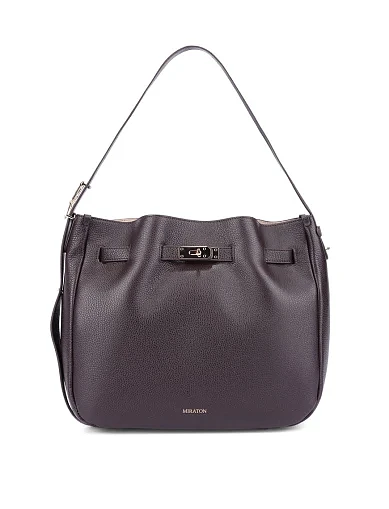 Женская сумка кожаная коричневая - фото 1 - Miraton