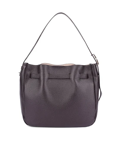 Женская сумка кожаная коричневая - фото 4 - Miraton