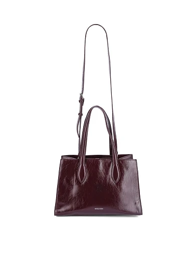Женская сумка кожаная бордовая - фото 6 - Miraton
