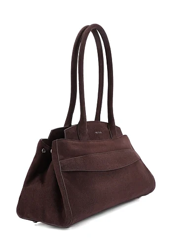 Женская сумка замшевая коричневая - фото 3 - Miraton