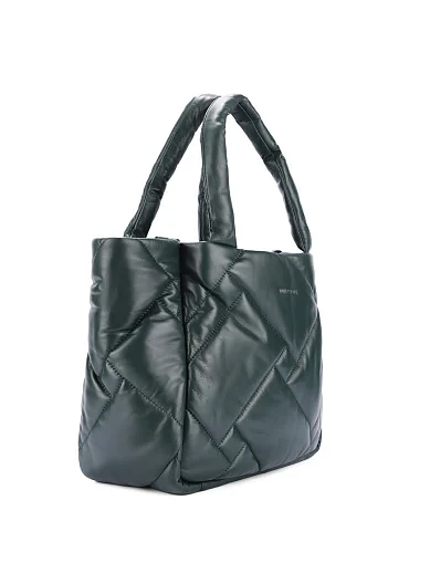 Женская сумка кожаная зеленая - фото 3 - Miraton