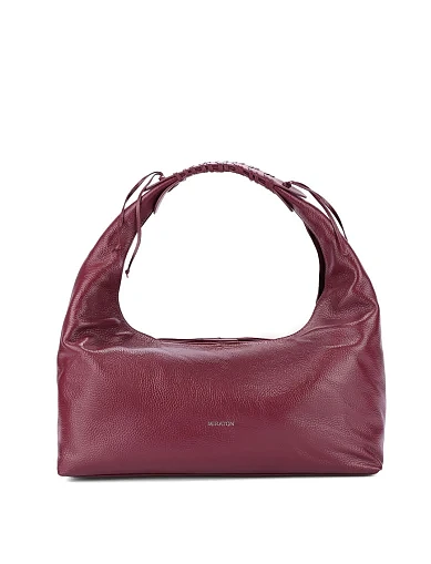 Женская сумка кожаная бордовая - фото 2 - Miraton