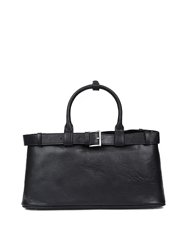 Жіноча сумка шкіряна чорна(5563-1) - фото 1 - Miraton