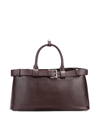 Женская сумка кожаная коричневая - фото 1 - Miraton