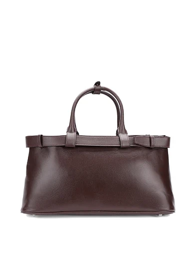 Женская сумка кожаная коричневая - фото 3 - Miraton