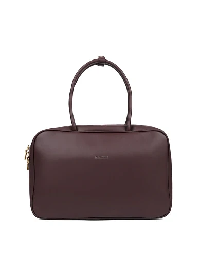 Женская сумка тоут кожаная коричневая - фото 1 - Miraton