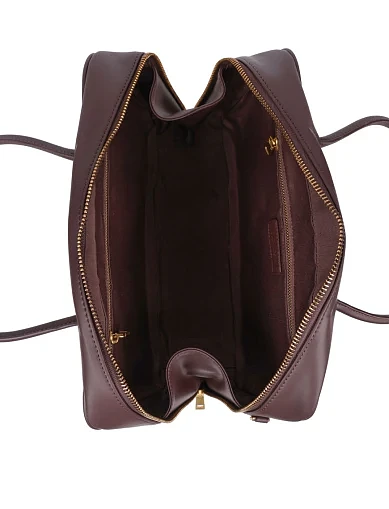 Женская сумка тоут кожаная коричневая - фото 6 - Miraton