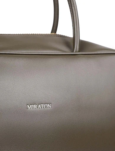 Жіноча сумка тоут шкіряна зелена(87117-2) - фото 5 - Miraton