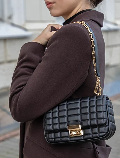 Жіноча сумка крос-боді шкіряна чорна(87731-1) - фото 2 - Miraton