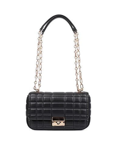 Жіноча сумка крос-боді шкіряна чорна(87731-1) - фото 7 - Miraton