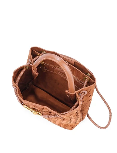 Женская сумка кожаная кемел - фото 6 - Miraton