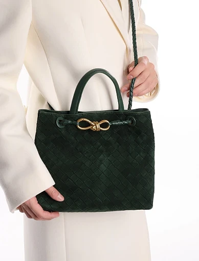 Жіноча сумка шкіряна зелена(8880-2) - фото 2 - Miraton
