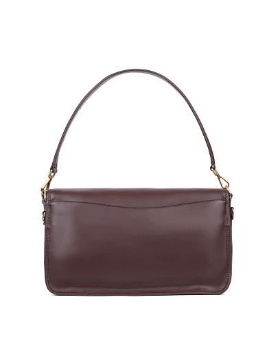 Женская сумка через плечо кожаная коричневая - фото 3 - Miraton