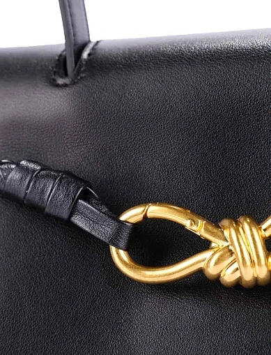 Жіноча сумка шкіряна чорна(9048-1) - фото 5 - Miraton