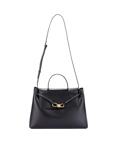 Жіноча сумка шкіряна чорна(9048-1) - фото 8 - Miraton