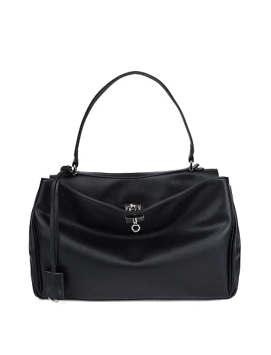 Женская сумка кожаная черная - фото 1 - Miraton